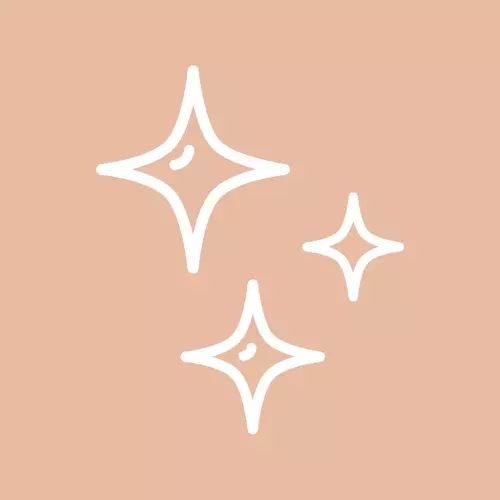 Icon depicting three stars with stars on a dark beige background.